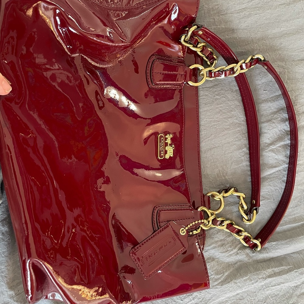 Coach patent leather handbag